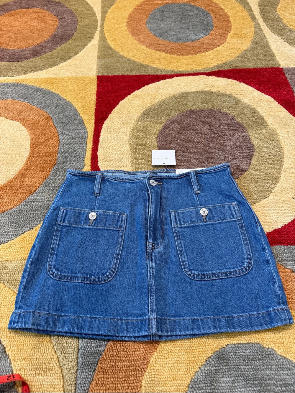 NWT American Eagle Outfitters Low Rise A Line Mini Denim Jean Skirt Size 2 / 26